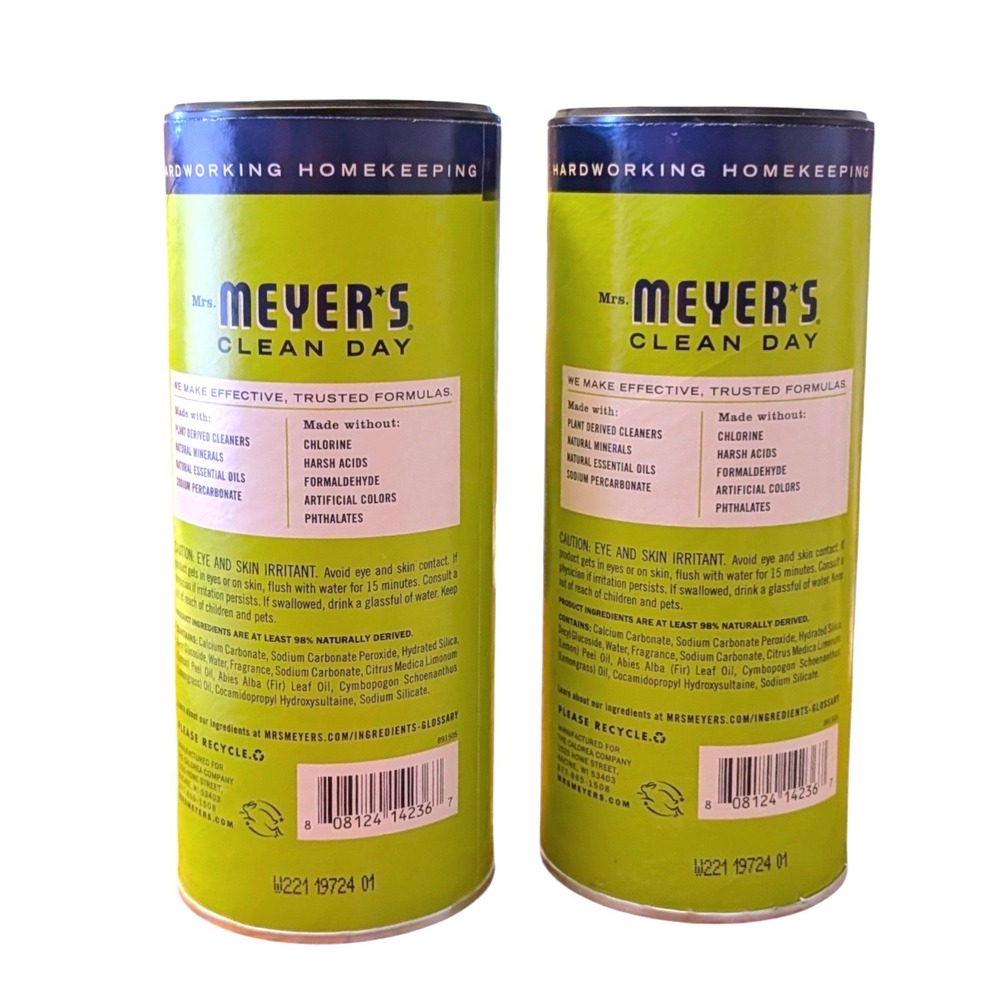 Mrs. Meyer's Lemon Verbana Scent Surface Scrub 11 oz 2 Pack Non-Scratching - Picture 3 of 8